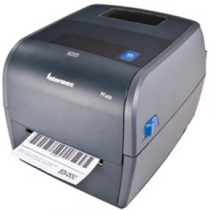 Σε άριστη κατάσταση, φθηνοί Refurbished μεταχειρισμένοι εκτυπωτές για ετικέτες barcode INTERMEC PC43t θερμικής μεταφοράς. Ιδανική λύση για σημεία πώλησης και εφαρμογές αποθήκης, για εκτύπωση ετικέτας με barcode σε θερμικό χαρτί