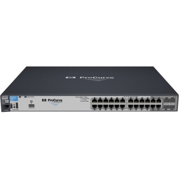 SWITCH HP ProCurve 2910AL-24G 24-Ports Gigabit /w HP PROCURVE 10-GBE INTERCONNECT MODULE (P/N: 5070-5135) w/ Rkmnts