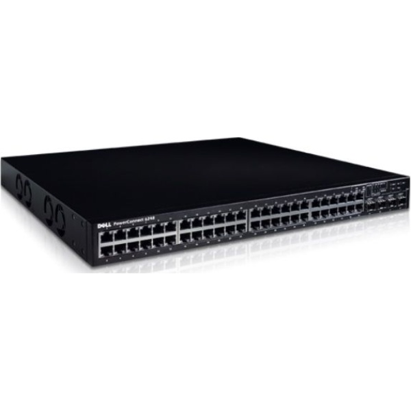 SWITCH DELL POWERCONNECT 6248 GP931 48-Ports Gigabit (4) 1G SFP /w 0GM765 10GE CX4 DUAL PORT UPLINK MODULE w/ Rkmnts