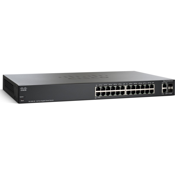 SWITCH CISCO SMALL BUSINESS SG 200 SLM2024T 26-Ports Gigabit w/ Rkmnts