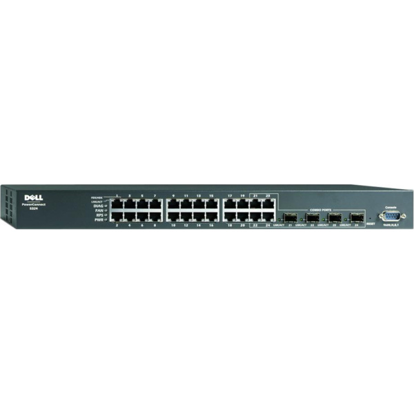 SWITCH DELL Powerconnect 5324 24-Ports Gigabit (4) 1G SFP w/ Rkmnts