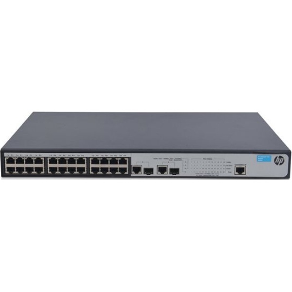 SWITCH HP 1910-24 24-Ports 10/100 (2) 1G SFP POE+ without/ Rkmnts