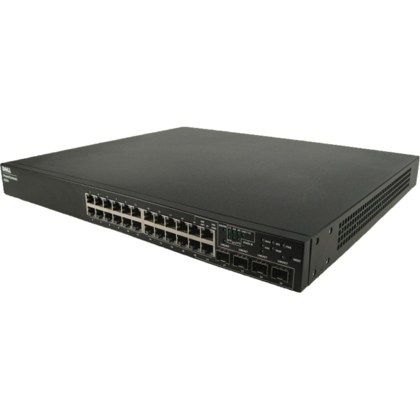 SWITCH DELL Powerconnect 6224 24-Ports Gigabit (4) 1G SFP /w STACKING MODULE 10G (P/N: YY741) w/ Rkmnts