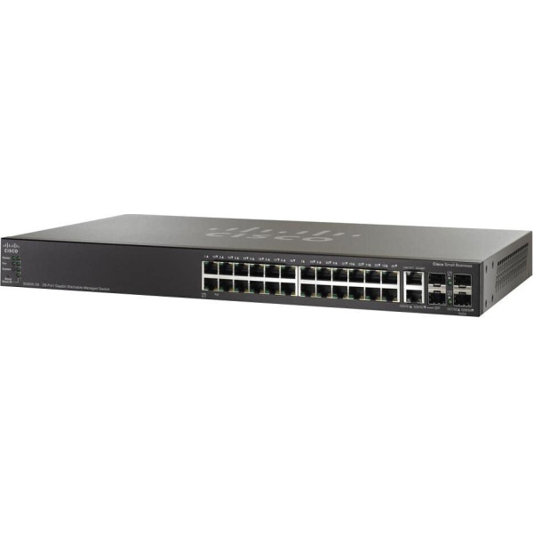 SWITCH CISCO SG500-28MPP-K9 24-Ports Gigabit (2) 1G SFP POE+ w/ Rkmnts