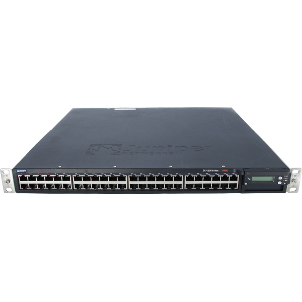 SWITCH JUNIPER EX4200-48T 48-Ports Gigabit POE (8 PoE PORTS) /w 2xPSU 320W (EX-PWR-320-AC) w/ Rkmnts