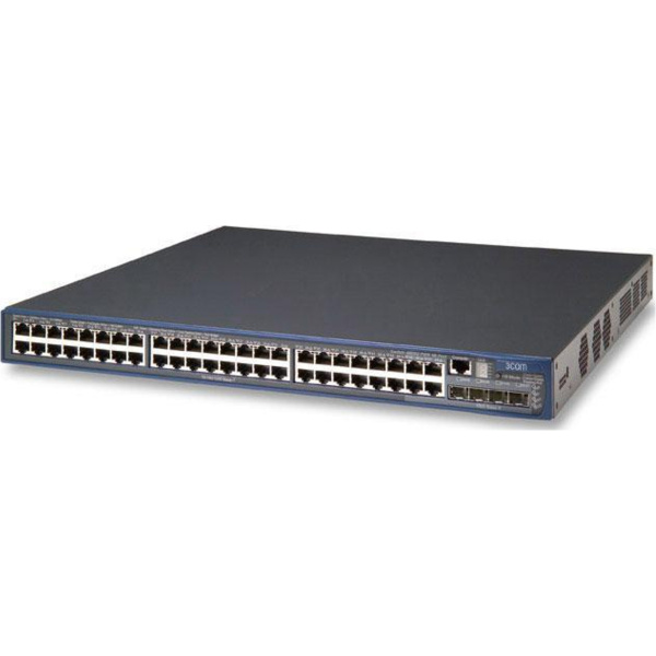 SWITCH 3COM 4800G 48-Ports 10/100 (4) 1G SFP POE /w 2-PORT 10G LOCAL CONNECTION MODULE (3C17767) w/ Rkmnts