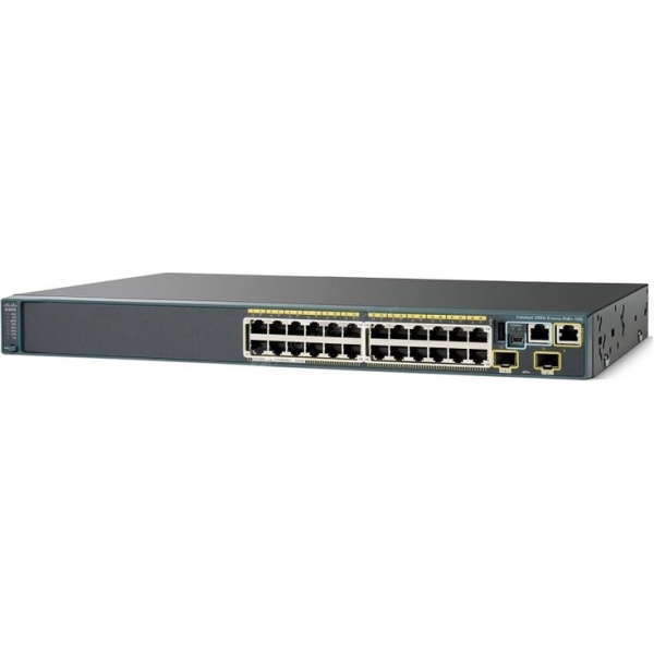 SWITCH CISCO Catalyst 2960-S 24-Ports Gigabit (2) 10G SFP /w C2960S-STACK w/ Rkmnts