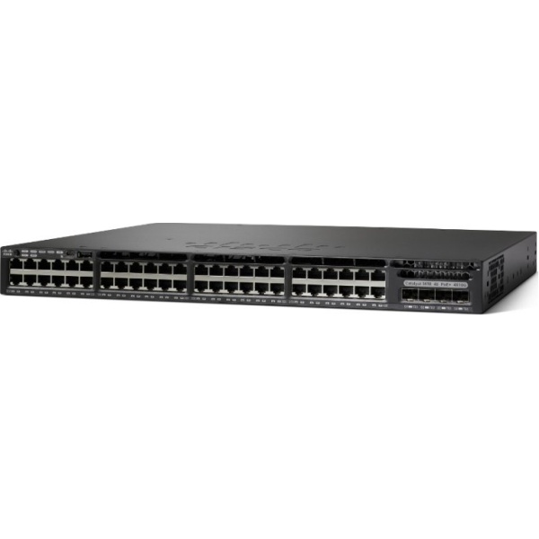 SWITCH CISCO Catalyst 3650 48-Ports Gigabit (4) 1G SFP POE+ /w 1xPSU (PWR-C2-640WAC) w/ Rkmnts