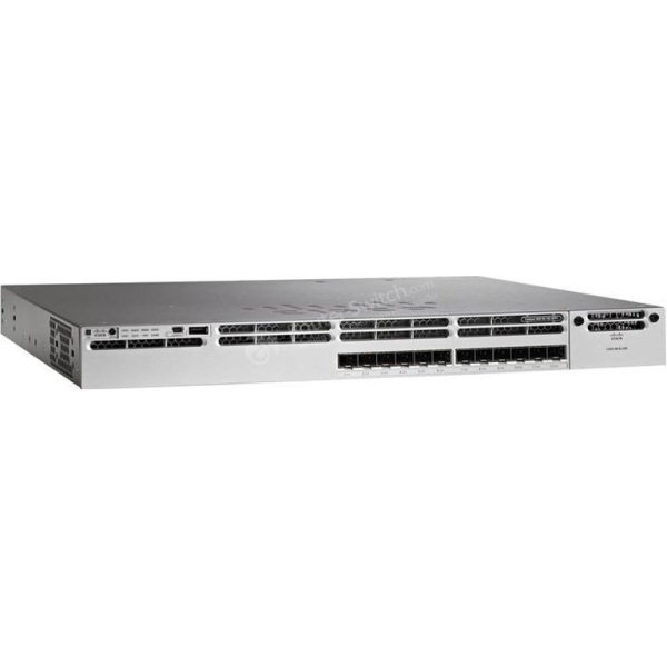 SWITCH CISCO WS-C3850-12S-S - (12) 1G SFP 1x PSU 350W (P/N: PWR-C1-350WAC) w/ Rkmnts