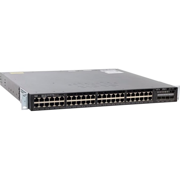 SWITCH CISCO 3650 48-Ports Gigabit (4) 1G SFP POE+ 48 /w 1xPSU 640W (PWR-C2-640WAC) without/ Rkmnts