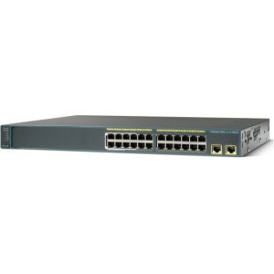 SWITCH CISCO WS-C2960-24LT-L 24-Ports 10/100 (2) 1G SFP POE w/ Rkmnts