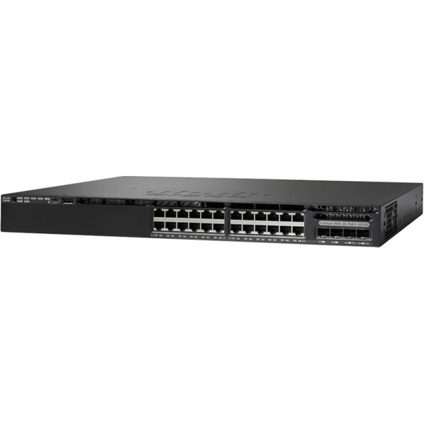 SWITCH CISCO WS-C3650-24TD-S 24-Ports Gigabit (2) 10G SFP or (4) 1GB SFP POE+ 2x PSU 250W (P/N: PWR-C2-250WAC) w/ Rkmnts