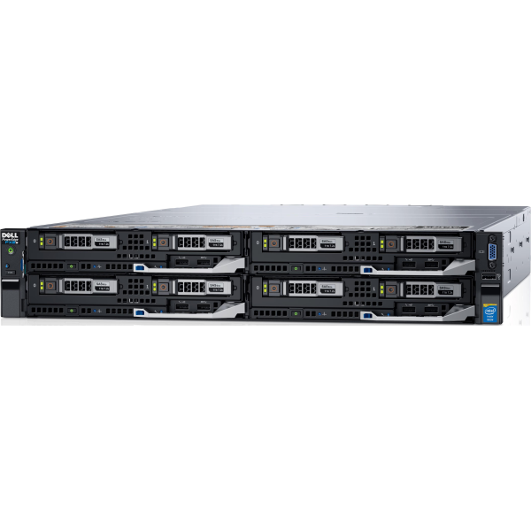 Dell Poweredge FX2S /w 4 x FC640 (2 x SFF each) 2 x Xeon E5-2680v4/64GB/Perc H730/No Rails